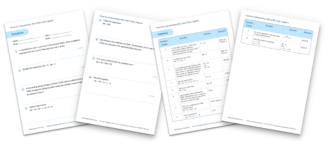 Algebra Check for Understanding Quiz