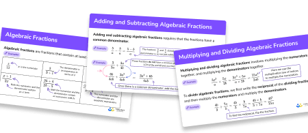 GCSE Revision Cards: Algebraic Fractions