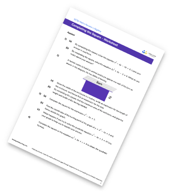 Completing The Square Worksheet