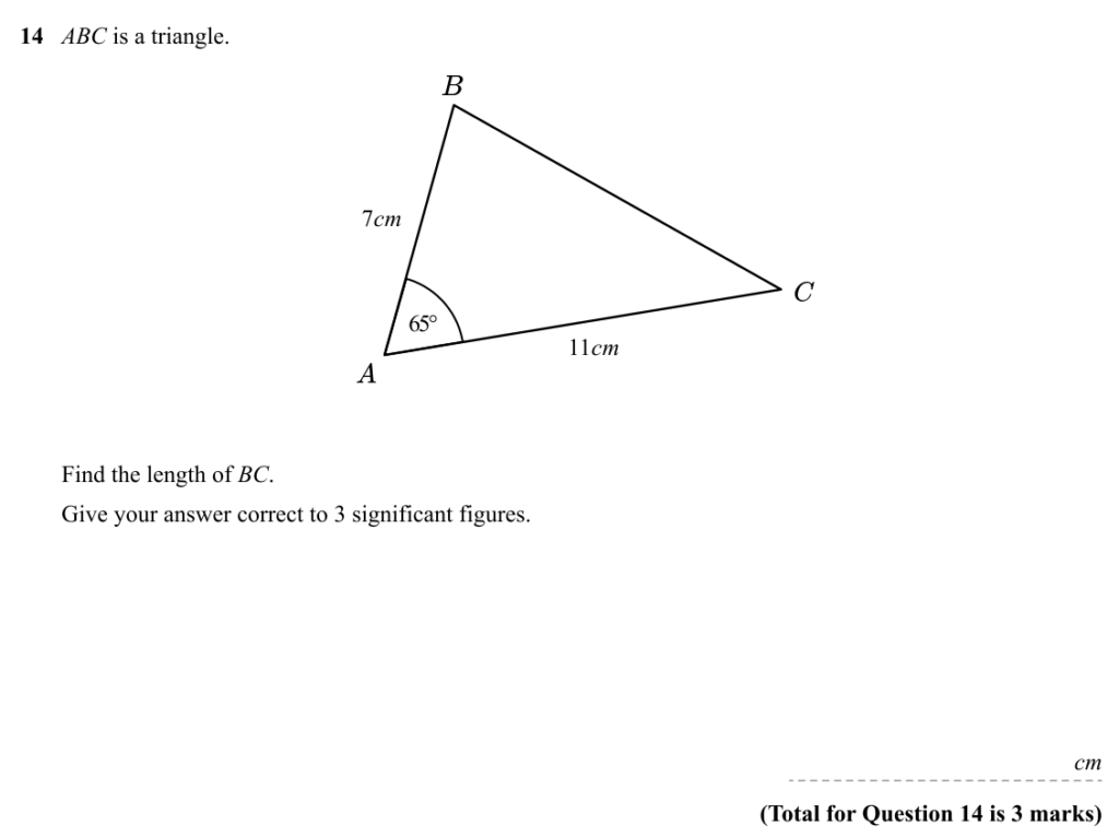 sample question geometry - higher