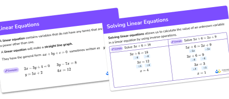 GCSE Revision Cards: Linear Equations