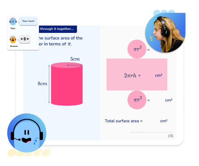 GCSE AI maths tutoring session with Skye