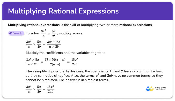 Multiplying rational expressions