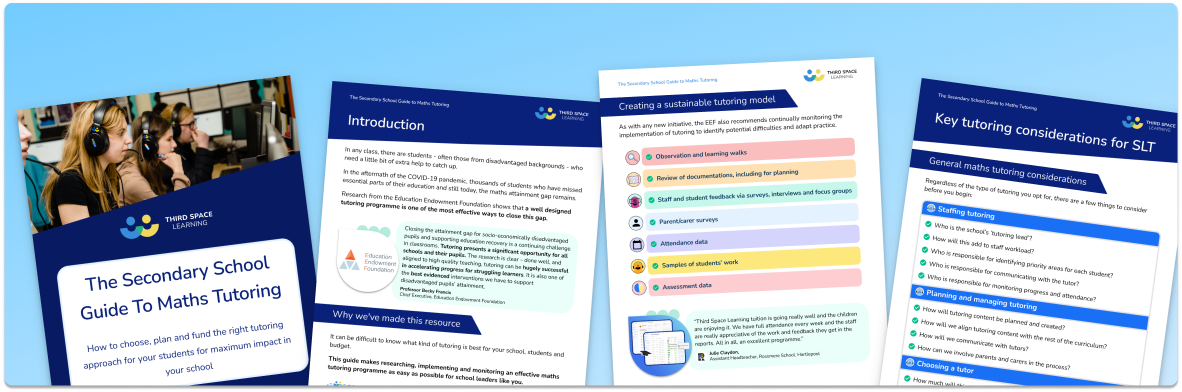 The Secondary School Guide to Maths Tutoring